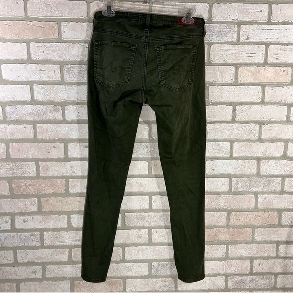 Ag The Abbey Ankle Midrise Super Skinny Ankle Jeans in Dark Olive Green Size 26 - Picture 6 of 11